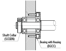 Shaft Collars/For Bearing Mounting/Clamp Type/Compact/Short Shoulder:Related Image