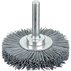 Shaft Mounted Wheel Brush (Shaft Diameter 6 mm) with Nylon Wire Abrasive Grain