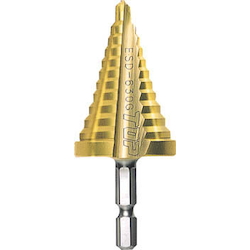 Step Drill (2-Flute Titanium-Coated Type)