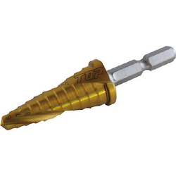 Spiral Step Drill (2-Flute Titanium Coated Type)