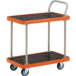 MKP Resin-Made Spillproof Cart, Single-Wing, 2-Level Type