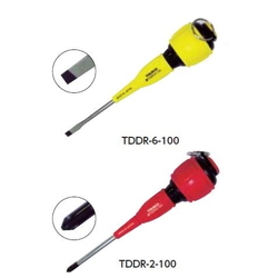 Screwdriver for electrical work with fall prevention (with magnet)