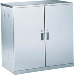 Anti-Seismic Chemical Cabinet, Stainless Steel, Double Opening Door Type, Shelf Slide Type