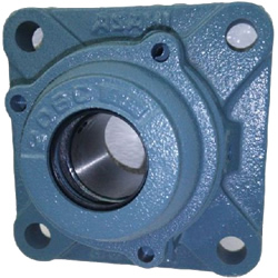 Square Flange Mount Unit with Set Screw, Cylindrical Hole Shape, CUCF