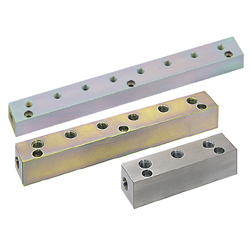 Manifold Blocks - Hydraulic - Lateral Through Hole, Upper Hole 