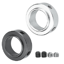 Shaft Collar For Bearing Mounting (Space-Saving Design) - Set Screw / Compact, Set Screw