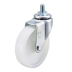 Screw-In Casters, Nylon Wheels, Freely Rotating