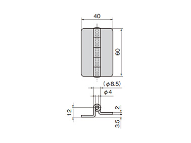 B-28-2 (without hole) dimensional drawing