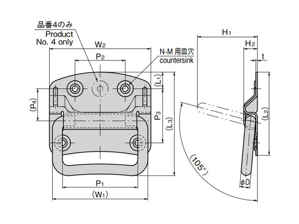 A-1006SUS dimensional drawing